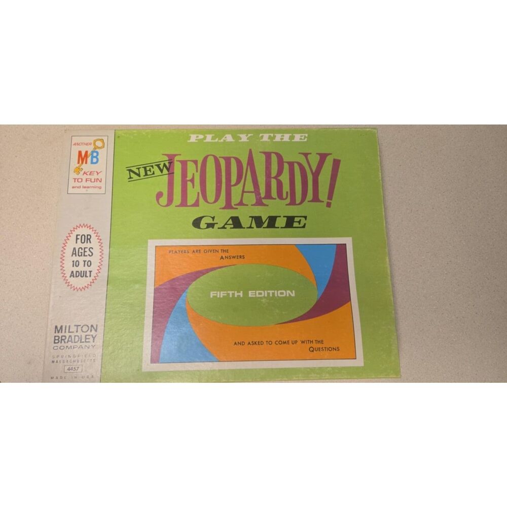 Vintage Jeopardy Game 1964 5th Fifth Edition Answers & Questions Money Clickers